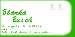 blanka busch business card